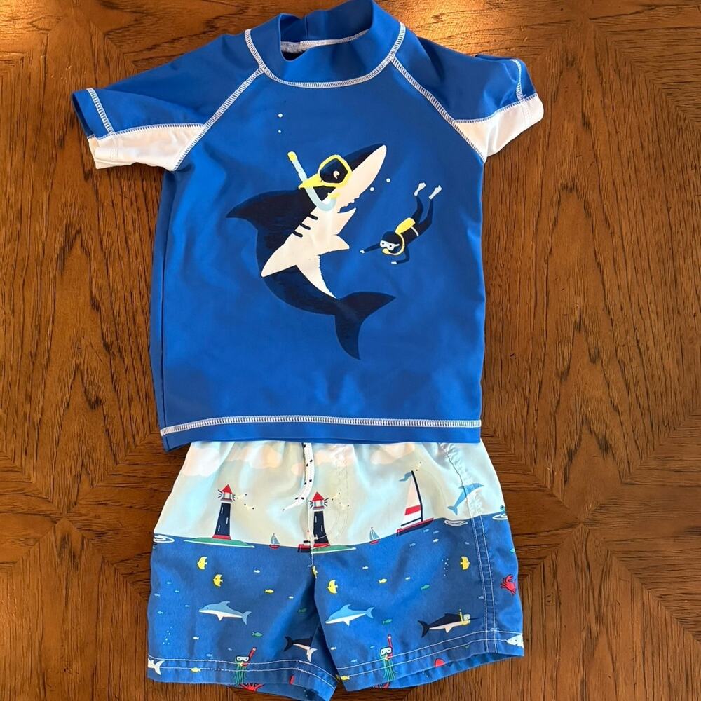 Boys swimsuit and rash guard